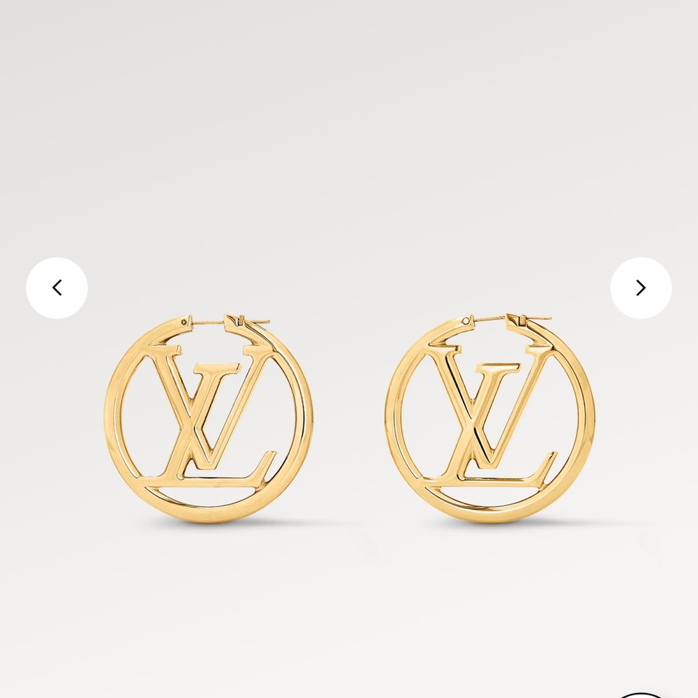 Authentic Louis Vuitton large hoop earrings - Picture 5 of 7